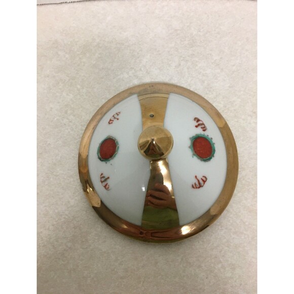 Vintage Chinese Gold Trimmed Hand Painted Dragon Phoenix Mug Tea Cup With Lid - Picture 5 of 9